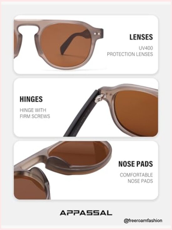 Square Panto Sunglasses TR90 Frame UV Protection